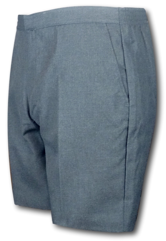 Grey Polyester classic School Uniform Short Trousers With an