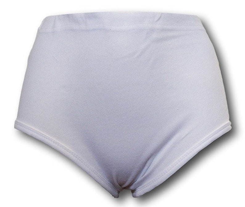White Double Gusset Girls School & Gym Knickers by David Luke Etsy