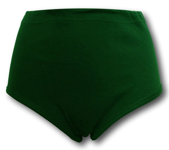 Bottle Green Double Gusset Girls School & Gym Knickers by David