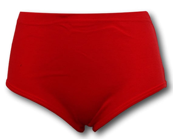 Red Double Gusset Girls School & Gym Knickers by David Luke 