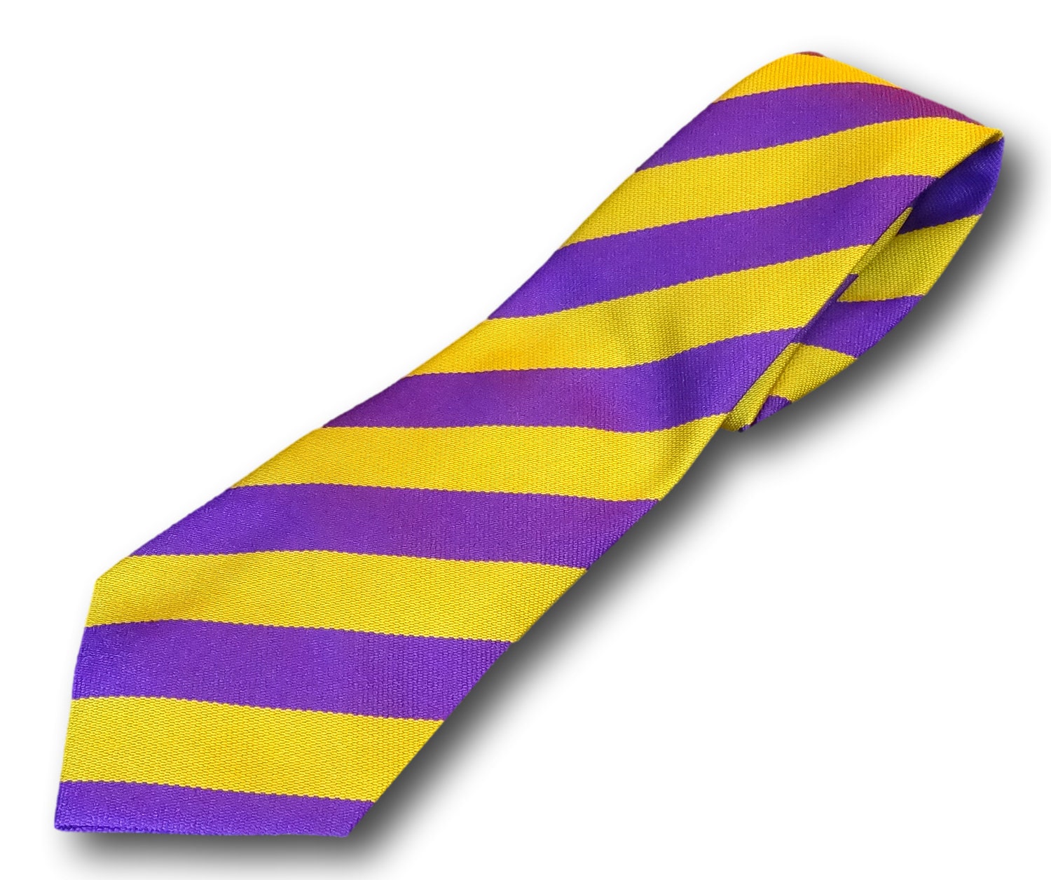 Purple & Gold Wide Stripe School Tie - Etsy