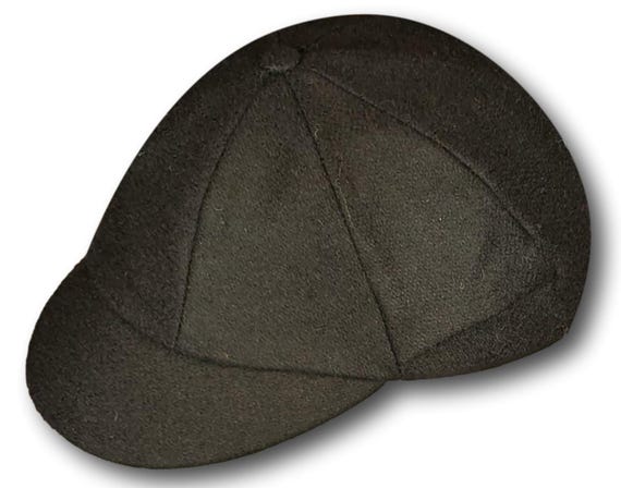 Black Wool Flannel School Cap - Etsy