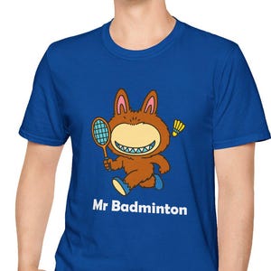 Mr Badminton Custom T-Shirt - Personalisiertes Badminton Shirt, lustiges Spieler Geschenk, individuelles Namens-T-Shirt, Badmintonbekleidung, Sportbekleidung