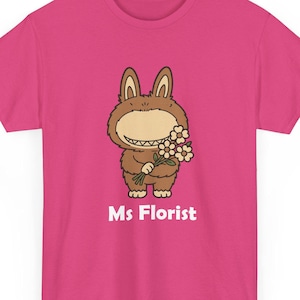 Customized Florist T-Shirt -Cute Cartoon Florist Tee Gift for Florists  -Cotton Shirt , Florist Workwear Top -Personalized Florist T shirt