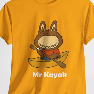 Camiseta de kayak personalizada - Bonita camiseta de kayak con dibujos animados, regalo para kayakistas - Camisa de algodón, ideal para kayak - Camiseta personalizada de floristería