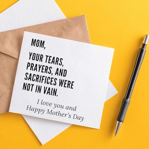 Prayers and Sacrifices, Black Mother's Day, Grandma, Greeting Card, Blank Inside