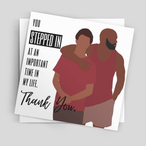 Carte de voeux pour la fête des pères pour beau-père et papa en prime