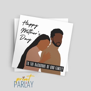Black Mother's Day Greeting Card, Blank Inside - Etsy