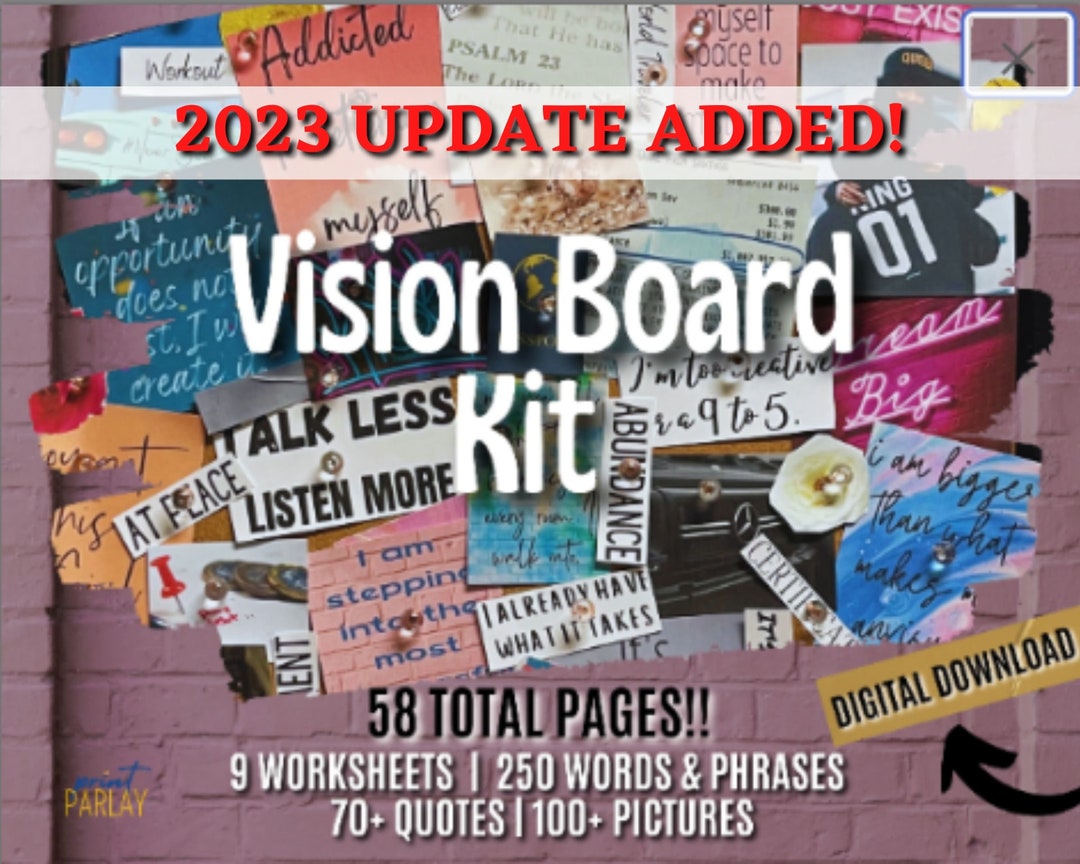 2023 VISION BOARD KIT Affirmations Manifestation (Instant Download) - Etsy