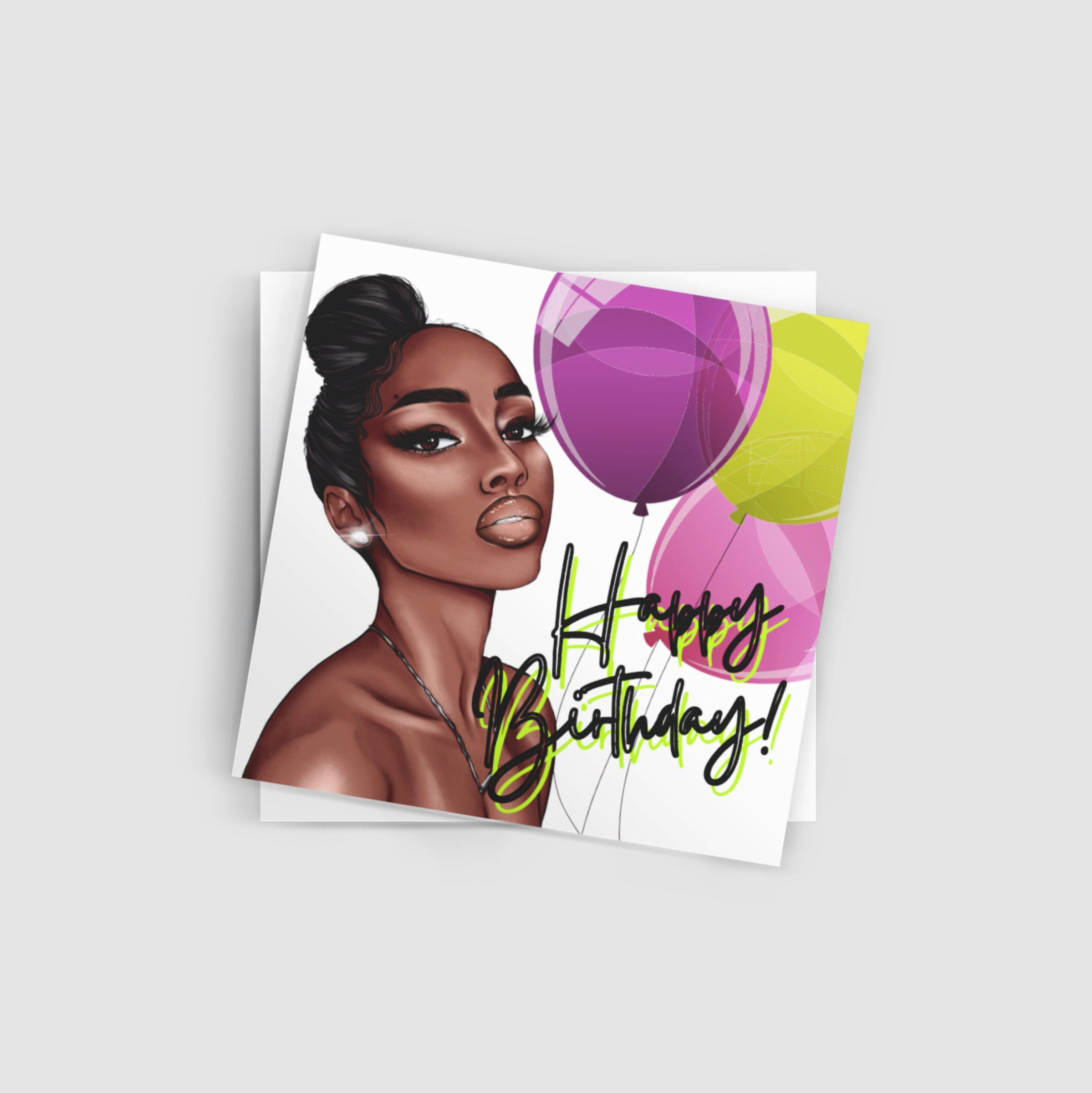 Joyeux anniversaire, fille noire, femme noire, meilleure amie, meilleure  amie, soeur, afro-américaine, carte de voeux, fille d'anniversaire, carte  pour femme noire -  France