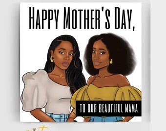 Día de la Madre Negra, Mamá Negra, Tarjeta de Felicitación, En blanco por dentro