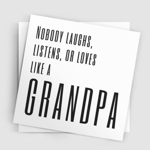 Tarjeta de felicitación del Día del Padre para abuelo, abuelo, Paw Paw, Pops, Gramps