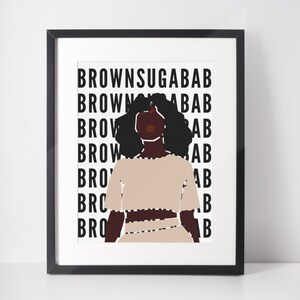 Arte delle donne afroamericane, arte della donna nera, arte africana, Poster stampabile, stampa murale, poster femminile femminile, Illustrazione della donna nera, Melanina