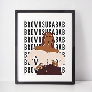 Arte delle donne afroamericane, arte della donna nera, arte africana, Poster stampabile, stampa murale, poster femminile femminile, Illustrazione della donna nera, Melanina