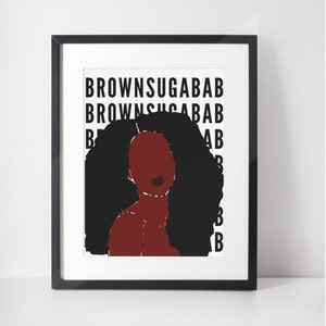Arte delle donne afroamericane, arte della donna nera, arte africana, Poster stampabile, stampa murale, poster femminile femminile, Illustrazione della donna nera, Melanina