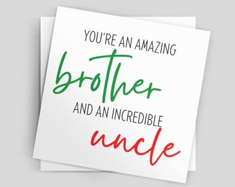 Father's Day Greeting Card for Brother, Step Brother, Brother in law