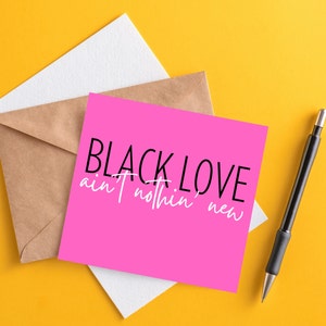 Black Love, aniversário, sinto muito, não é novo, em branco por dentro, esposa, namorada, marido, cartão de felicitações, aniversário, saudações afro-americanas