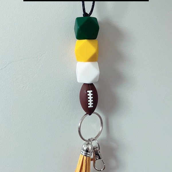 CUSTOMIZABLE Football Lanyard or Keychain