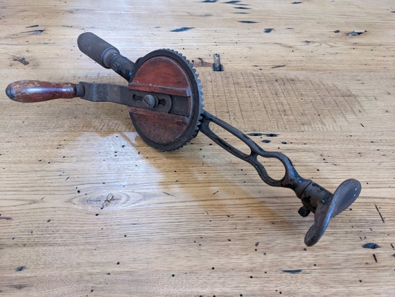 Vintage Hand Crank Drill Vintage Hand Held Crank Drill Antique