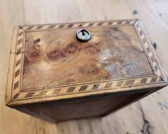 Antique Wood Crate - Wooden Storage Crate - Vintage Wooden Storage Box with Lid