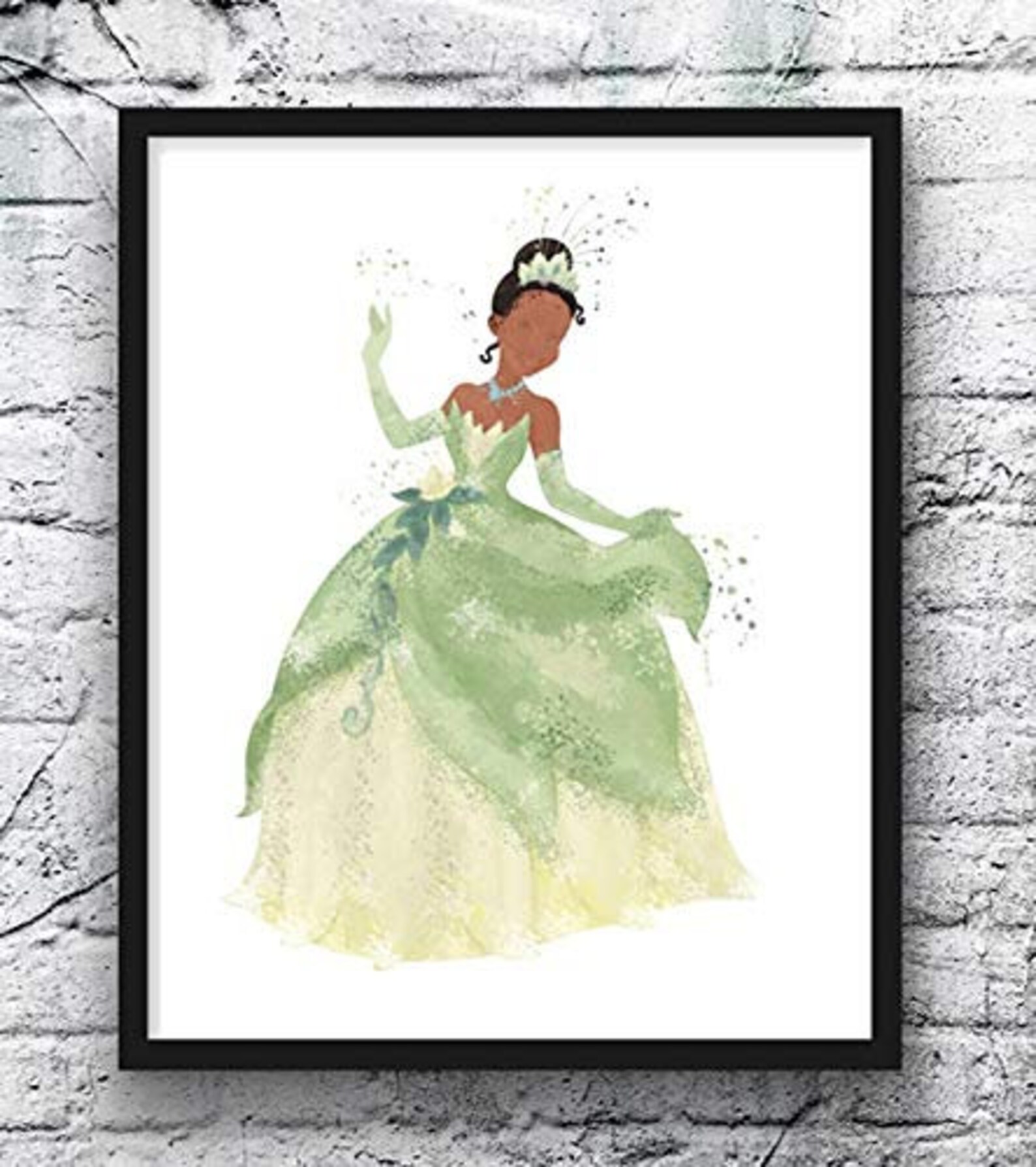 Princess Tiana Poster Watercolor Print Art Print Princess | Etsy