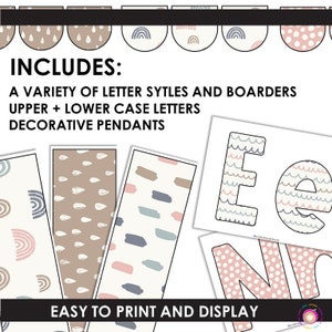BOHO Bulletin Board Lettering Pack | Classroom Decor | Classroom ...
