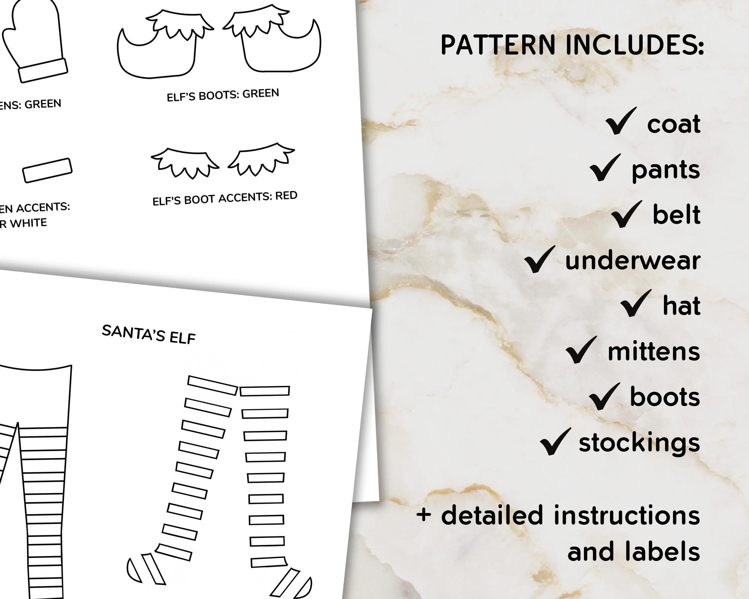 Printable Template for Santa's Elf Clothesline Garland PDF Instant ...