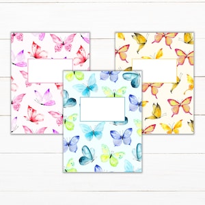 Printable Butterfly Binder Covers - Editable Instant Download - Blank Fillable PDF - Butterfly Binder Covers with Front, Back & Spines