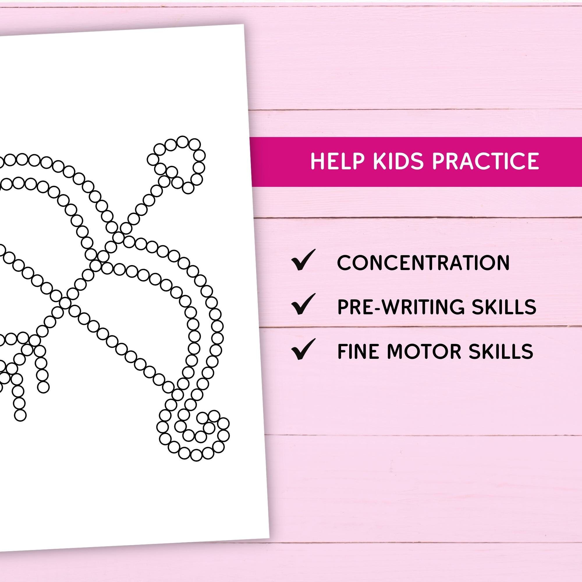 Valentine's Day Q-tip Tracing Sheets - Printable Preschool Worksheets ...