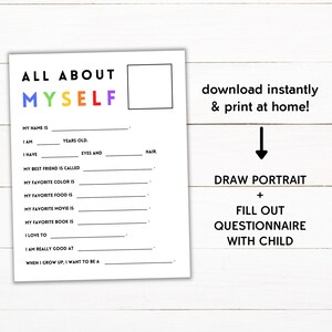 Printable All About My Family Questionnaires Instant Download Personalized Gift All About Me, My Daddy My Mommy and More image 2