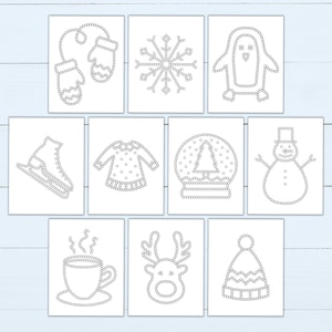Winter Q-tip Tracing Sheets - Printable Preschool Worksheets for Fine ...