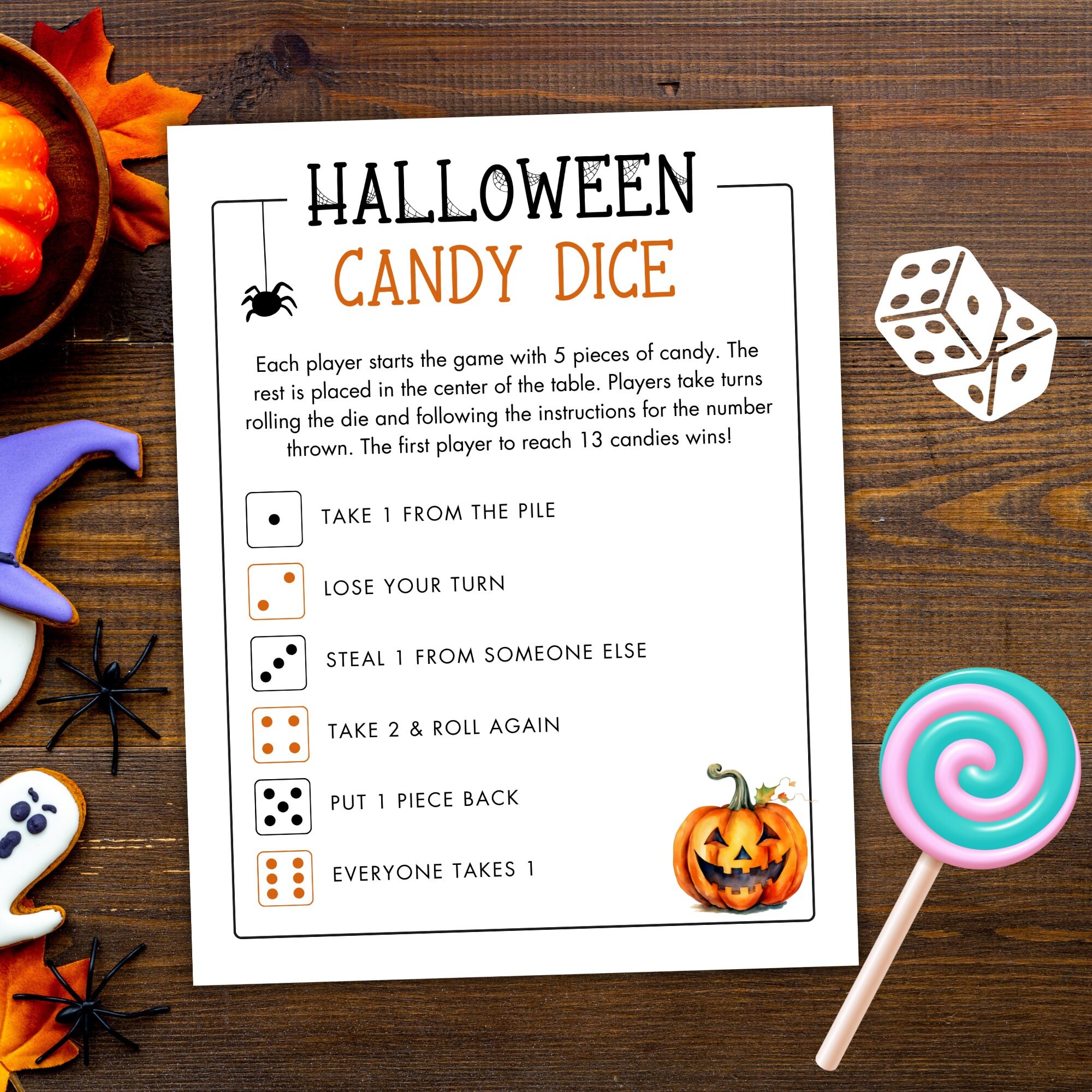 Printable Halloween Candy Dice Game - Halloween Party Game - Halloween Activity for Kids - Pass the Candy Game - Halloween Candy Game - Etsy printable-halloween-candy-dice-game-halloween-party-game-halloween-activity-for-kids-pass-the-candy-game-halloween-candy-game-etsy
