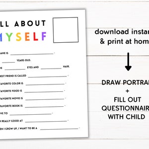 Printable all About My Family Questionnaires Instant Download ...