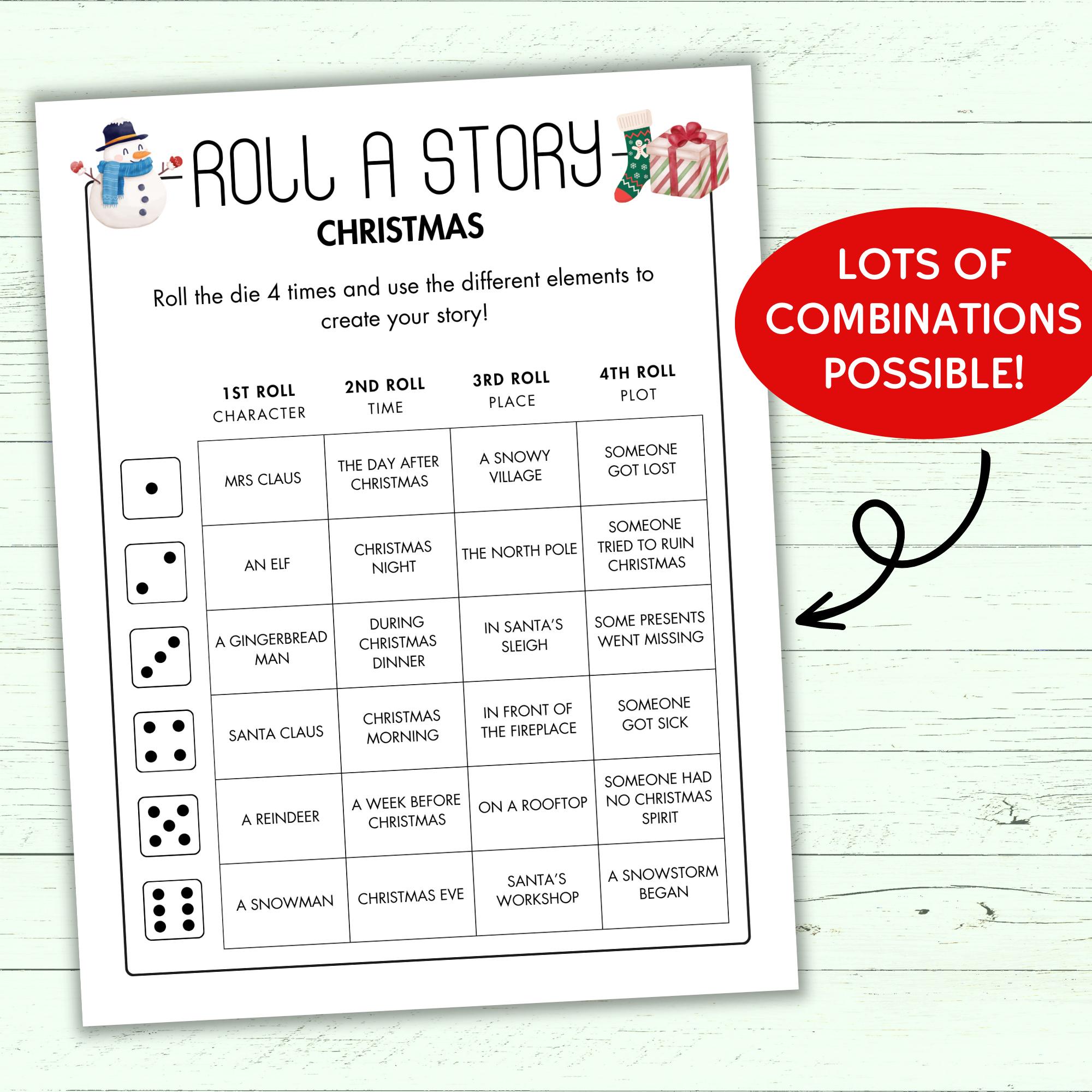 Christmas Roll a Story - Creative Writing Prompt Activity - Printable Story Dice Game - Literacy Activity - Roll a Story - Writing Challenge - Etsy christmas-roll-a-story-creative-writing-prompt-activity-printable-story-dice-game-literacy-activity-roll-a-story-writing-challenge-etsy