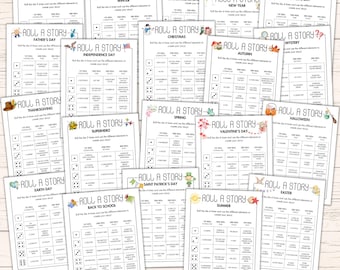Roll a Story MEGA BUNDLE - Kreatives Schreiben - Druckbares Story Würfelspiel - Kreatives Schreiben - Kreatives Schreiben