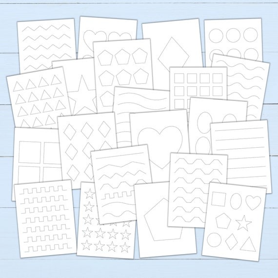 41-PAGE BUNDLE - Cutting Practice & Tracing Worksheets - Beginning Scissor Practice for Preschool, Pre-K or Kindergarten - Fine Motor Skills