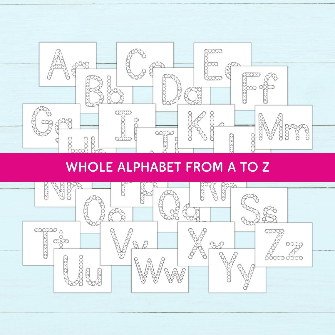 Printable Alphabet Dot Marker Pages - Alphabet Do-at-dot Worksheets