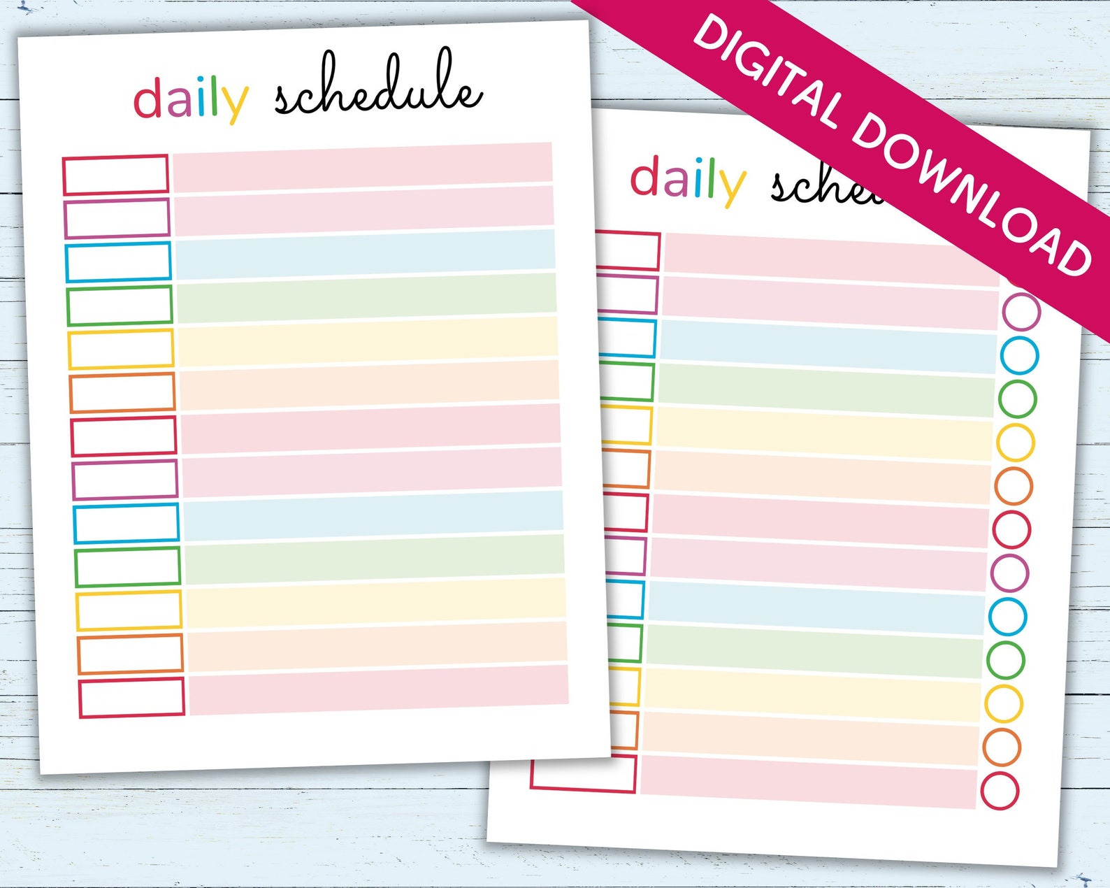 Editable Daily Schedule Template for Kids Printable Etsy Editable Daily Schedule Template for Kids Printable Etsy