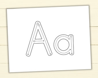 Printable Alphabet Tracing Sheets - Letter Tracing Worksheets - ABC Tracing - Uppercase + Lowercase - Letters A-Z - Preschool Handwriting