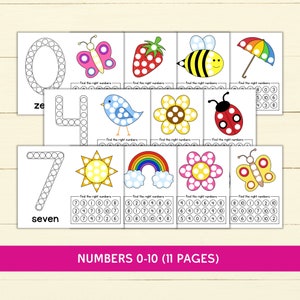 Printable Do a Dot Counting Activity - Spring Number Activity - PDF ...