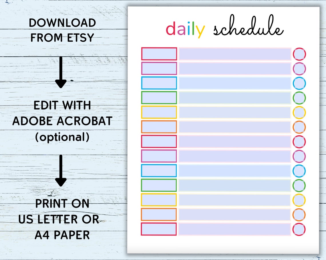 Editable Daily Schedule Template For Kids Fessthreads Editable Daily Schedule Template For Kids Fessthreads