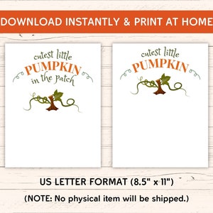 Printable cutest Pumpkin in the Patch (Instant Download) - Etsy