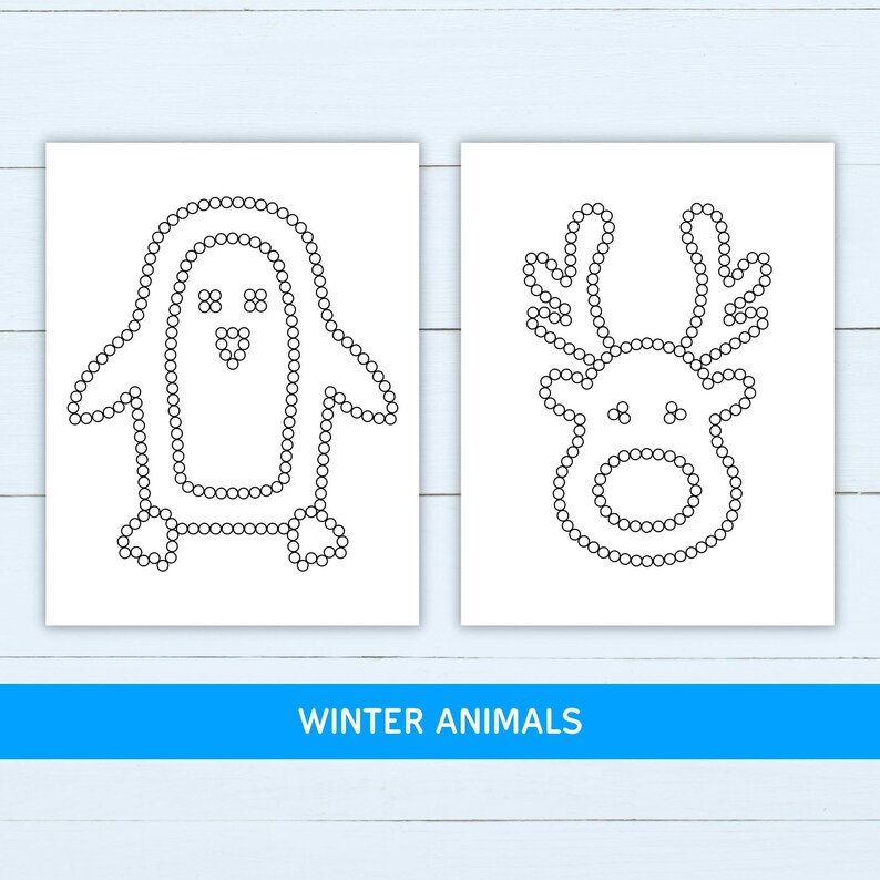 Winter Q-tip Tracing Sheets - Printable Preschool Worksheets for Fine ...