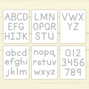 Q-Tip Alphabet Tracing Sheets - Uppercase Letters + Lowercase Letters + Numbers 0-9 - Printable Preschool Worksheets for Fine Motor Practice