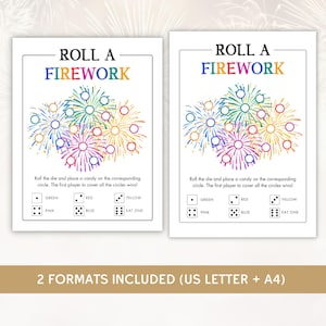 Roll a Firework Game - Firework Candy Dice Game - NYE Classroom Party ...