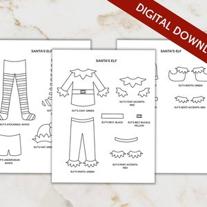 Printable Templates for Santa's Clothesline, Mrs Claus Clothesline ...