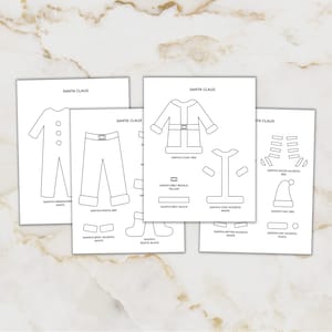 Printable Templates for Santa's Clothesline, Mrs Claus Clothesline ...