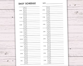 Printable 15-Minute Schedule Planner - Editable Instant Download - Blank Fillable PDF - Printable Daily Planner - Daily Productivity Planner