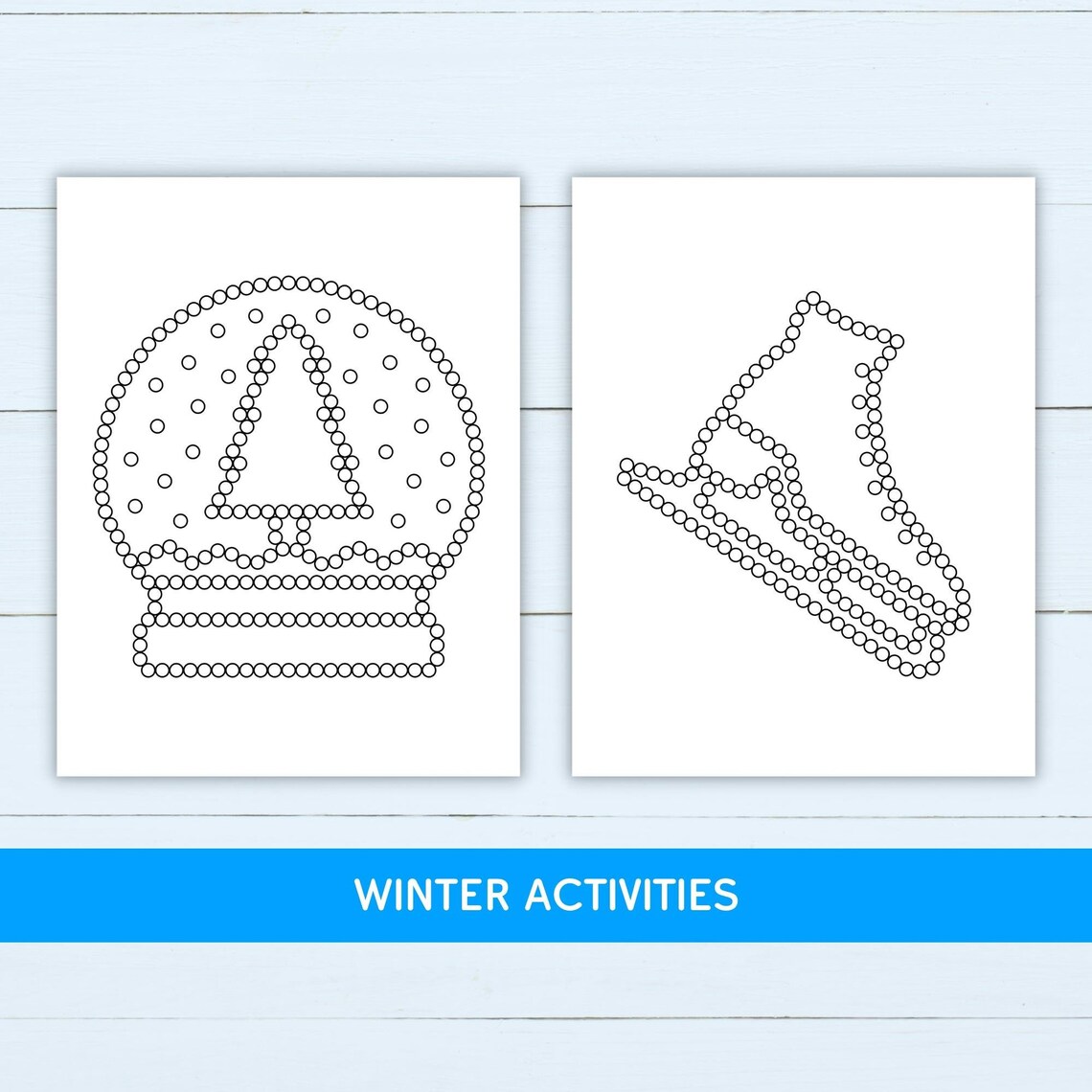 Winter Q-tip Tracing Sheets Printable Preschool Worksheets for Fine ...