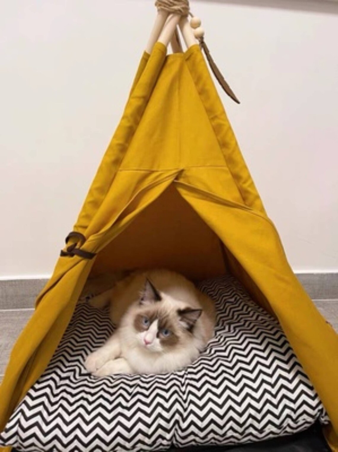 Orange Cat Teepee Bed Tent Pet Indoor Tipi House Cat Cozy Etsy